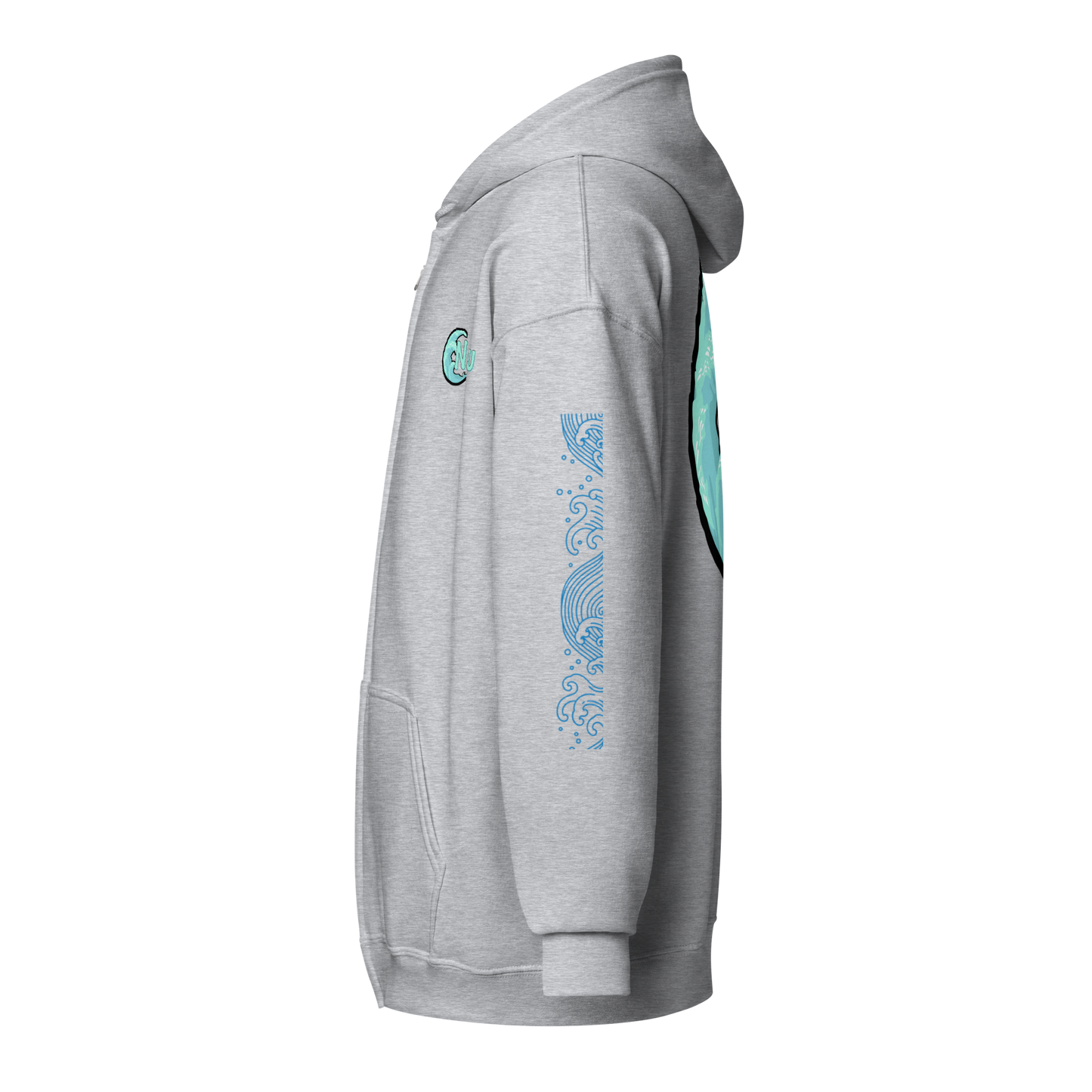 Wave Crest Zip Hoodie